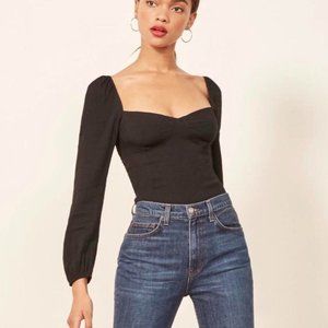 Reformation Reign Top in Black